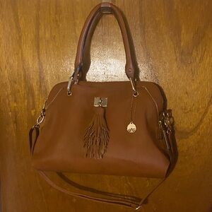 Big Buddha Tan Satchel with Tassel